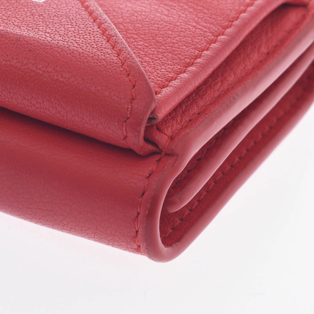 BALENCIAGA Paper Wallet Red Calf Tri fold - Picture 5 of 7